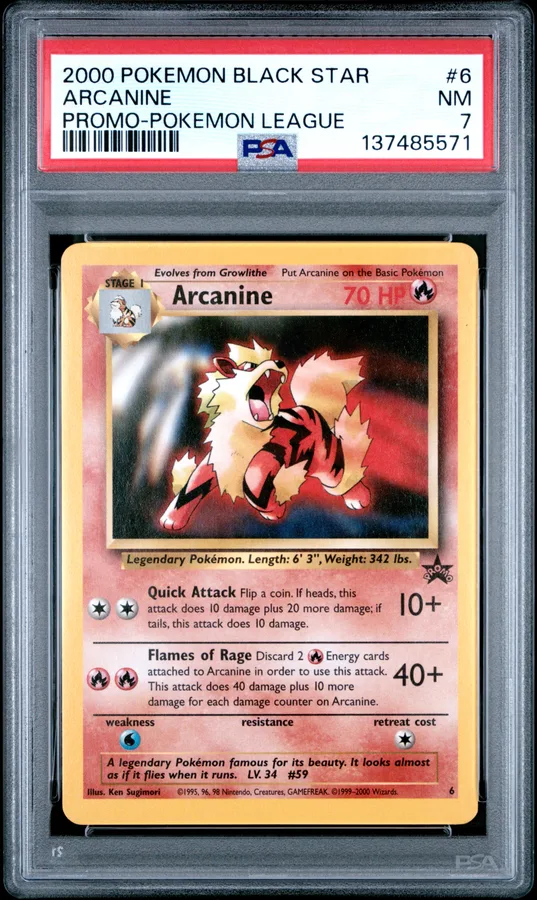 2000 #6 Arcanine PSA 7 Promo Black Star Pokemon