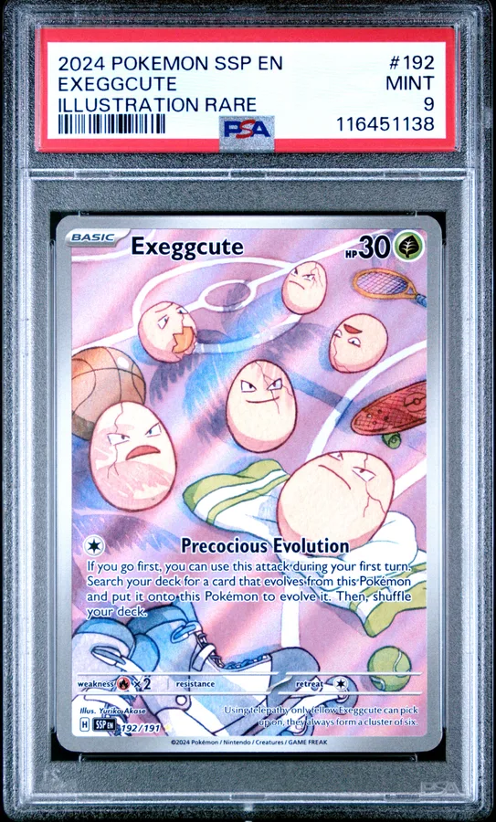 2024 #192 Exeggcute PSA 9 Ssp EN-Surging Sparks