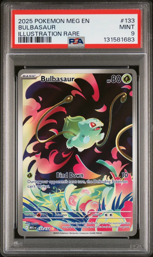 2025 #133 Bulbasaur PSA 9 Meg EN-Mega Evolution Pokemon