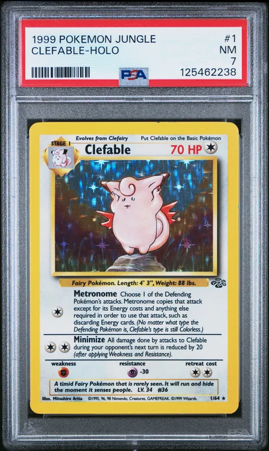1999 #1 Clefable-Holo PSA 7 Jungle Pokemon
