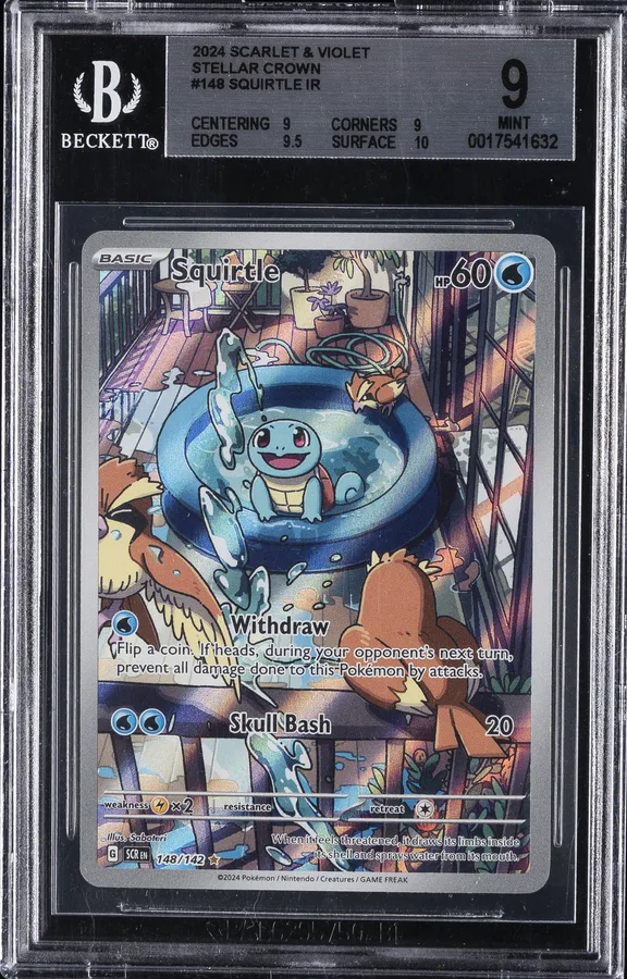 2024 #148 Squirtle BGS 9 Stellar Crown - SCR EN - English Pokemon