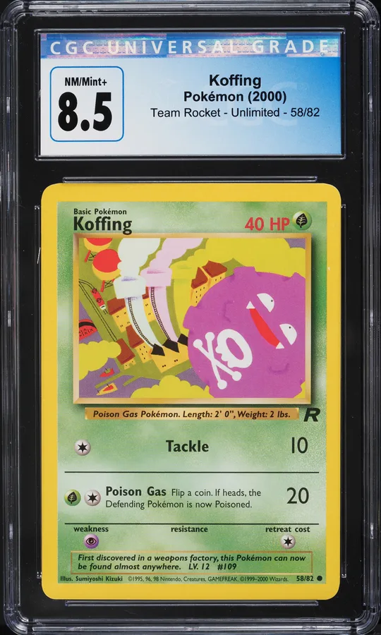 2000 #58 TEAM ROCKET KOFFING CGC