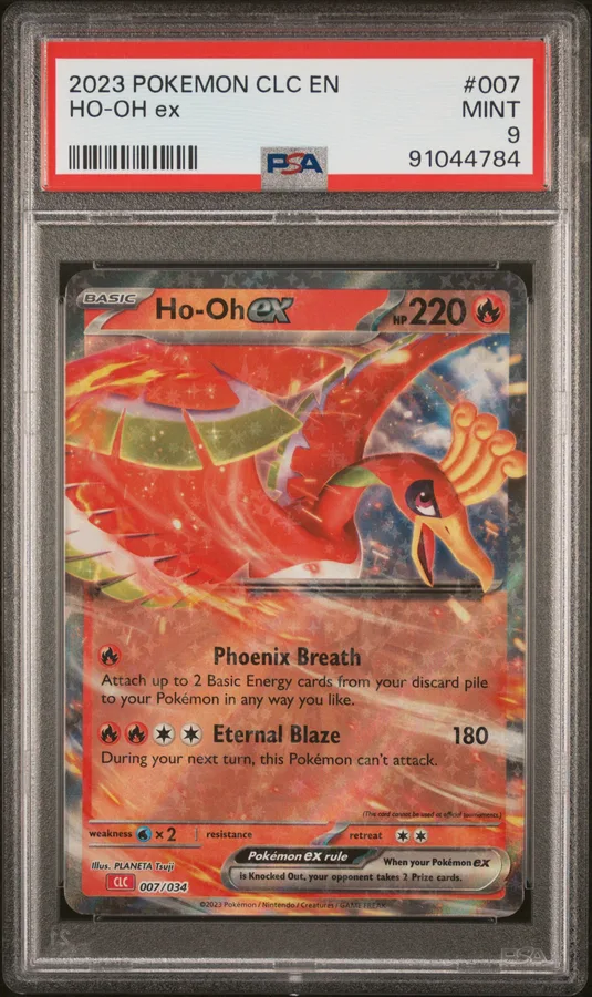 2023 #007 HO-Oh EX PSA 9 Clc-Trading Card Game Classic Charizard & HO-Oh EX Deck