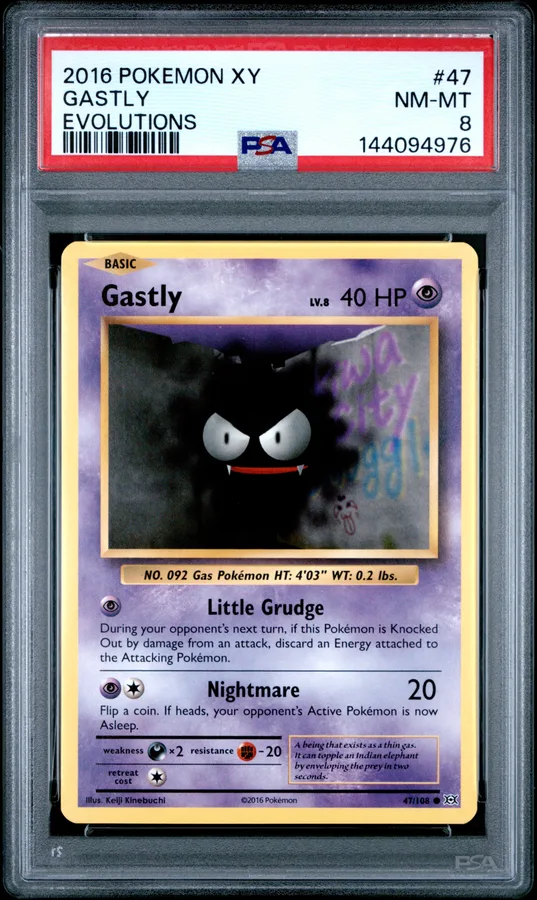 2016 #47 Gastly PSA 8 XY Evolutions Pokemon