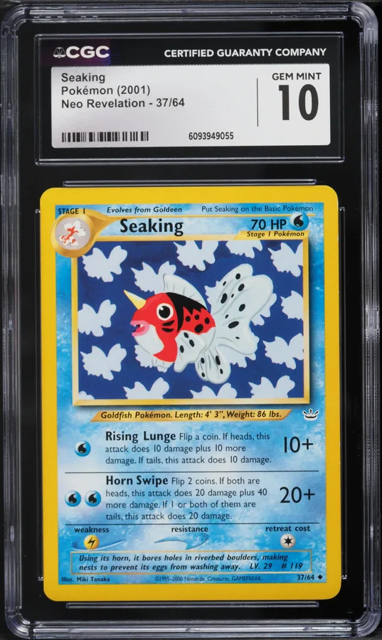 2001 #37 Seaking CGC 10 Neo Revelation - Unlimited - English Pokemon