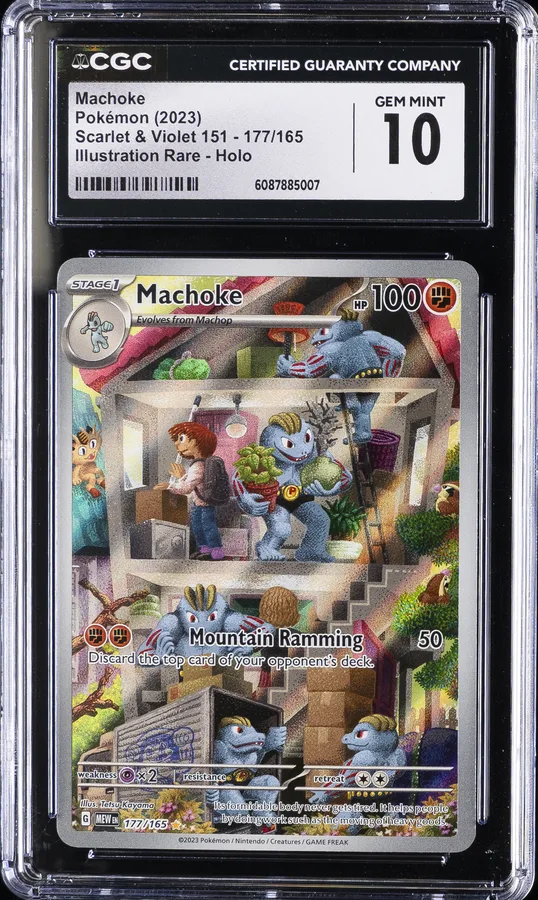 2023 #177 Machoke CGC 10 Mew EN-151 Pokemon
