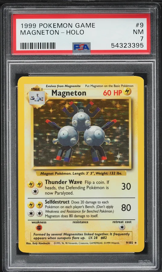 1999 #9 Magneton-Holo PSA 7 Game Pokemon