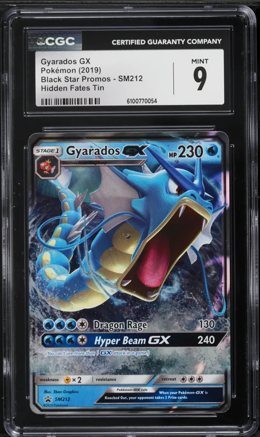2019 #SM212 Gyarados GX CGC 9 SM Black Star Promo Pokemon