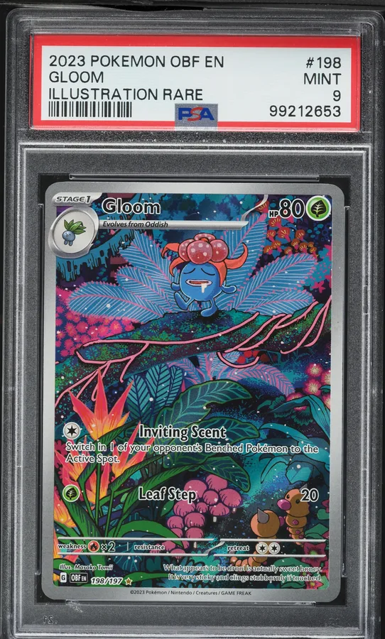 2023 #198 Gloom PSA 9 Obf EN-Obsidian Flames Pokemon