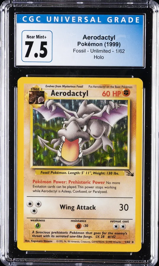 1999 #1 Aerodactyl-Holo CGC 7.5 Fossil Pokemon