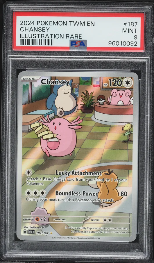 2024 #187 Chansey PSA 9 Twm EN-Twilight Masquerade Pokemon