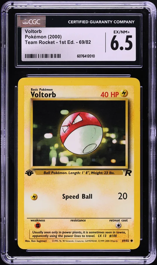 2000 #69 Voltorb 1st Edition CGC 6.5 Rocket Pokemon