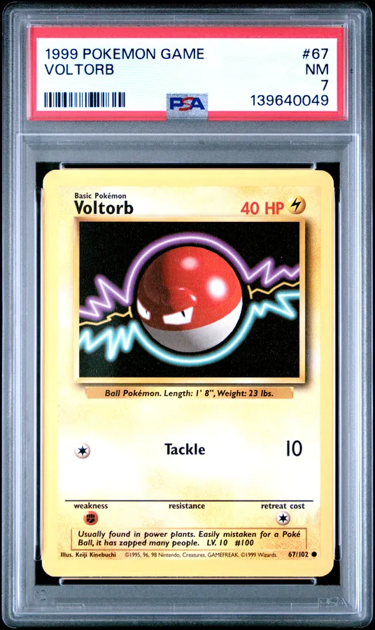 1999 #67 Voltorb PSA 7 Game Pokemon