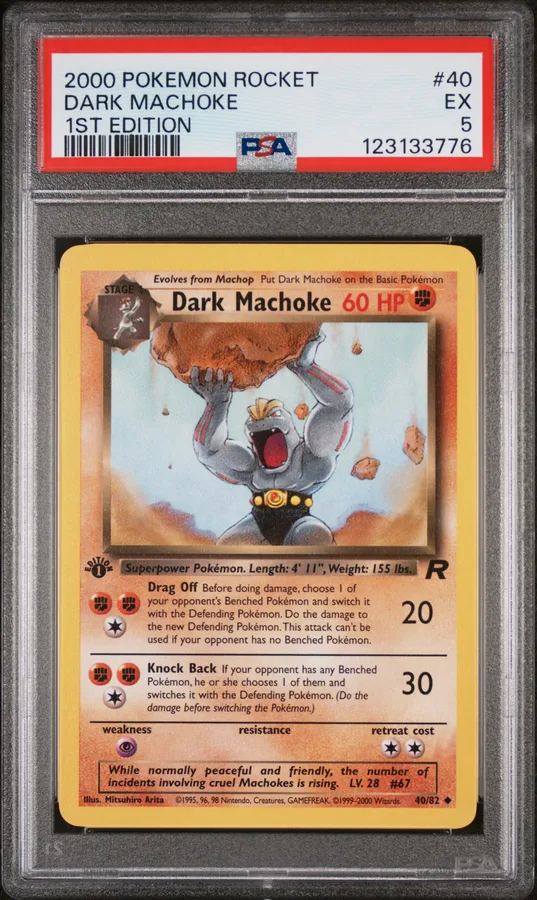 2000 #40 Dark Machoke 1st Edition PSA 5 Rocket