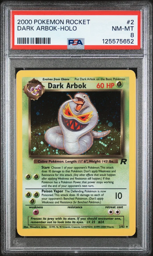 2000 #2 Dark Arbok-Holo PSA 8 Rocket Pokemon
