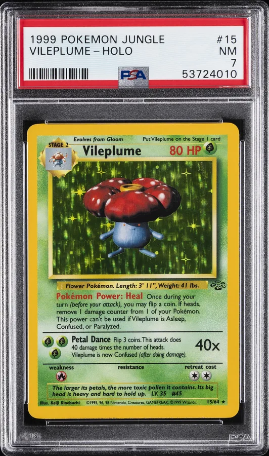 1999 #15 Vileplume-Holo PSA 7 Jungle Pokemon