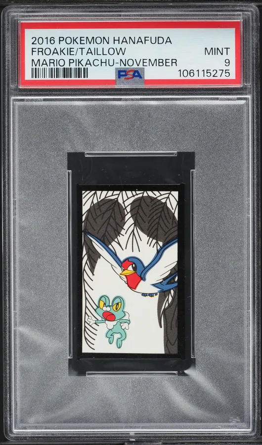2016 #NA HANAFUDA MARIO PIKACHU NOVEMBER FROAKIE & TAILLOW PSA 9 POKEMON