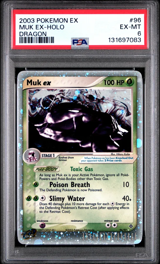 2003 #96 Muk EX-Holo PSA 6 EX Dragon Pokemon