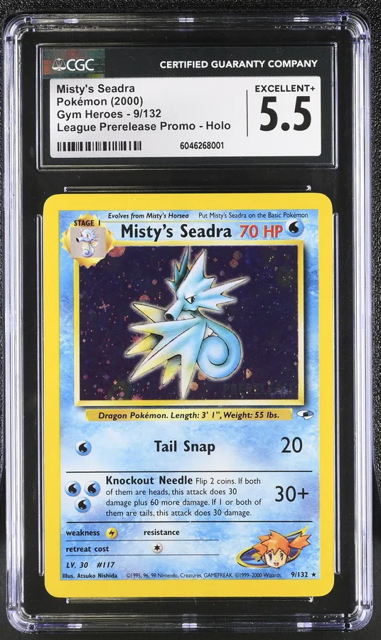 2000 #9 Misty's Seadra CGC 5.5 Gym Heroes - Unlimited - English